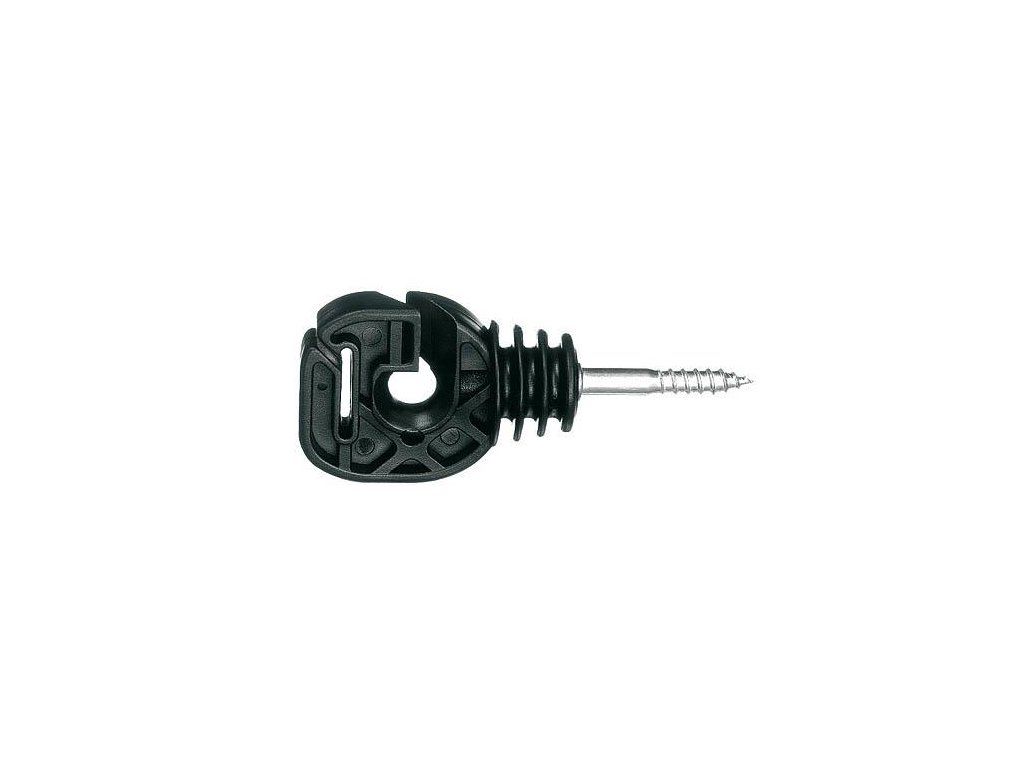 Izolátor pro elektrické ohradníky LISTER, WI 94 s vrutem 6 mm pro pásku do 20 mm a lanko