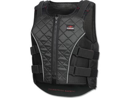 Chránič těla SWING P19 na zip, dětský (Velikost KL, Barva black/grey)