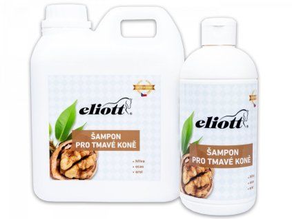 ŠVeterinární šampon pro tmavé koně s ořechem