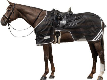 Deka bederní Waldhausen, reflexní, black/silver (Velikost 125 cm, Barva black/silver)