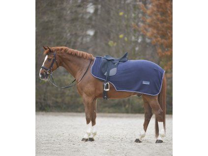 Deka bederní Economic Waldhausen, fleecová, marine (Velikost PONY, Barva night blue)