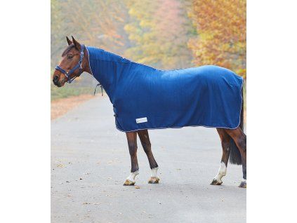 Deka odpocovací Economic Waldhausen, s krkem, marine (Velikost 125 cm, Barva navy)