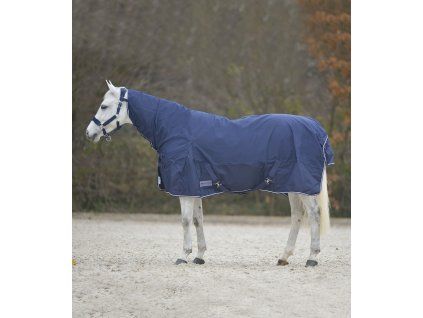 Deka výběhová nepromokavá Comfort Waldhausen, s krkem, 0g (Velikost 125 cm, Barva night blue)