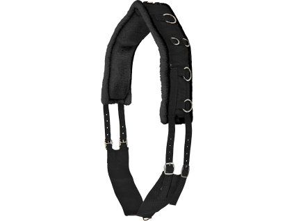 Obřišník lonžovací nylonový Soft Waldhausen (Velikost PONY, Barva black)