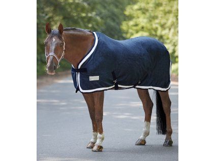 Deka odpocovací fleece Esperia Two Waldhausen (Velikost 125 cm, Barva dark blue/cream)