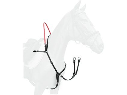 Náprsník Waldhausen Secutrust s bezpečnostními otěžemi (Velikost PONY, Barva black)
