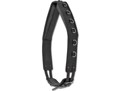 Lonžovací obřišník, kůže (Velikost FULL, Barva black)