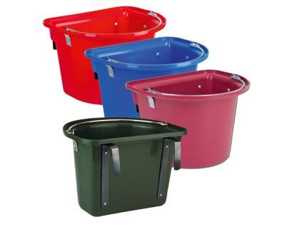Kbelík pro koně, 12 l, závěsný s pevnými kovovými držáky
