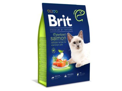 Brit Premium Cat by Nature Sterilized Salmon 8kg