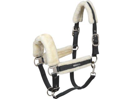 Ohlávka Soft s beránkem (Velikost PONY, Barva black)