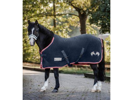 Fleece odpocovací deka Lucky Waldhausen (Velikost 75 cm, Barva night blue/Lucky Heart)