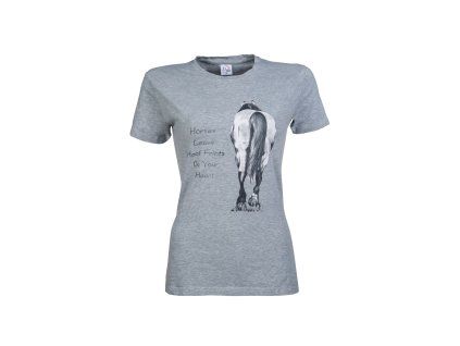 Triko -Horses leave Hoofprints- light grey/melange HKM