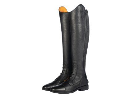 Vysoké jezdecké boty kožené -Titanium Style- standard, width L black