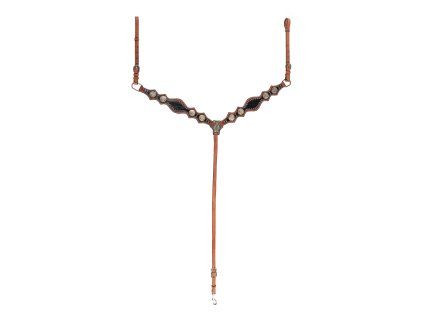 Westernový poprsník -Arizona- black/brown HKM