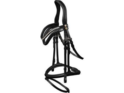 Anatomická kožená uzdečka S-Line Harmony (Velikost COB, Barva black)
