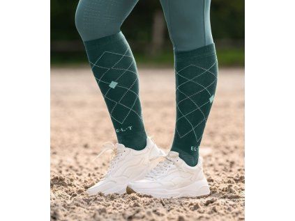 Jezdecké podkolenky ELT Argyle (Velikost 39-42, Barva beige grey)