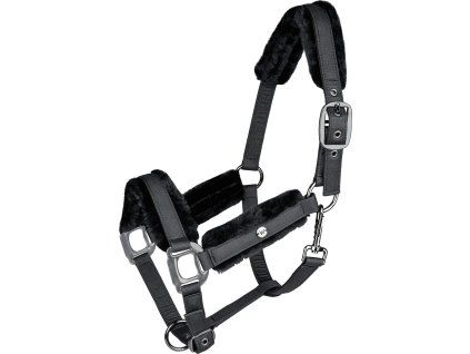 Ohlávka s teddy beránkem Phoenix (Velikost COB, Barva black)