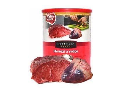 Topstein konz. Hovězí a srdce v plechu 800g