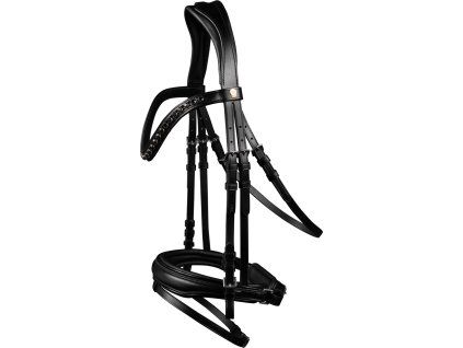 Kožená uzdečka Waldhausen S-Line Patent Blackshine (Velikost COB, Barva black)