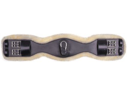 Kožený drezurní podbřišník Waldhausen ECO Wool (Barva black, Velikost 050 cm)