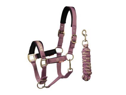 Set ohlávka a vodítko Horka Kyo Mauve Berry