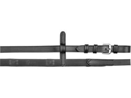 Jemné gumové otěže se zarážkami Waldhausen (Barva black)