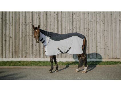 Síťovaná deka s krkem a mesh zády Flycool Combo, Navy/White