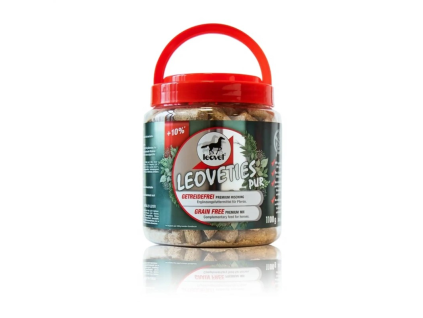 Chutné bezobilné pamlsky Leoveties vhodné pro koně s náchylností ke schvácení Leovet, Balení 1,1 kg