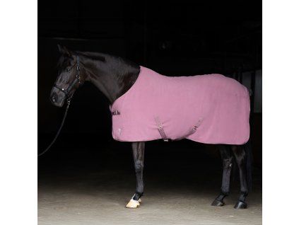 Fleece deka s křížovým zapínáním Imperial Riding Fundamental, Mauve