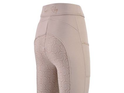 Zimní jezdecké legíny IRHTeddy FullGrip, Taupe