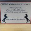 Cedulka na box/ohradu
