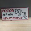 Cedulka na box/ohradu