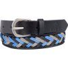 Karla pletený pásek ELT (Velikost 75 cm, Barva skyblue/beige/asphalt)