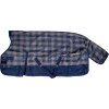 Deka se zvýšeným krkem -Columbus Karo- 1200D s fleece podšívkou, navy/brown check
