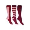 Dětské jezdecké podkolenky -Grenada- set 3 ks rose/wine red HKM