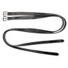 Kožené třmenové řemeny s nylonovým jádrem Waldhausen X-Line, crocodile design (Velikost 130 cm, Barva black)