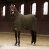 Fleece deka s krkem a křížovým zapínáním Imperial Riding Fundamental, Olive green