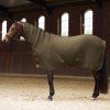 Fleece deka s krkem a křížovým zapínáním Imperial Riding Fundamental, Olive green